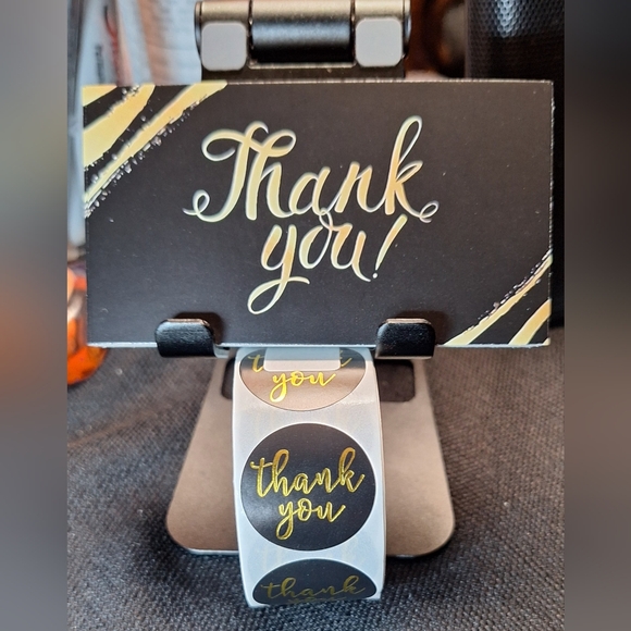 🦋LAST ONE 550ct - 50 Thank You Cards +500Thank You Stickers - Picture 5 of 5